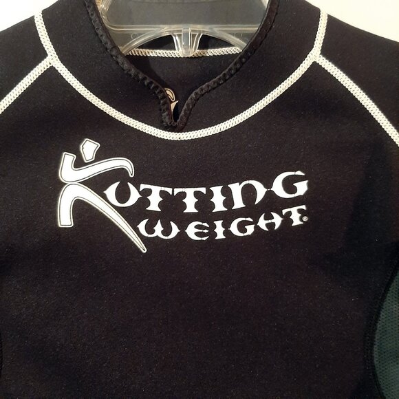 Kutting Weight Sauna Shirt Mens small Black Sweat Suit Shirt Long Sleeve Zip - Picture 3 of 7